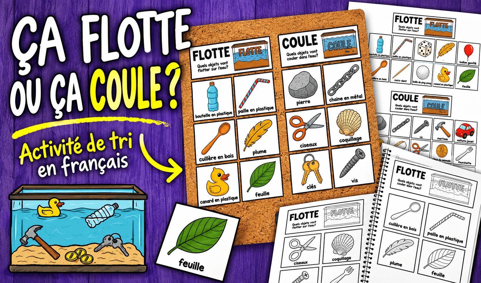 Ça flotte ou ça coule | Activité de tri pour explorer la flottabilité Ressource educative TPT - Ça flotte ou ça coule | Activité de tri pour explorer la flottabilité