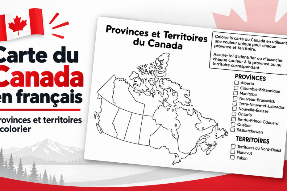 Carte du Canada en Français | Provinces et Territoires