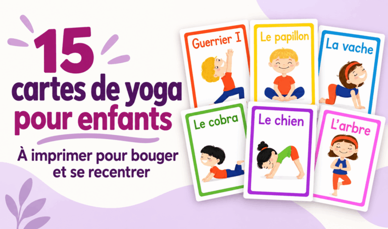 Cartes de yoga pour enfants à imprimer