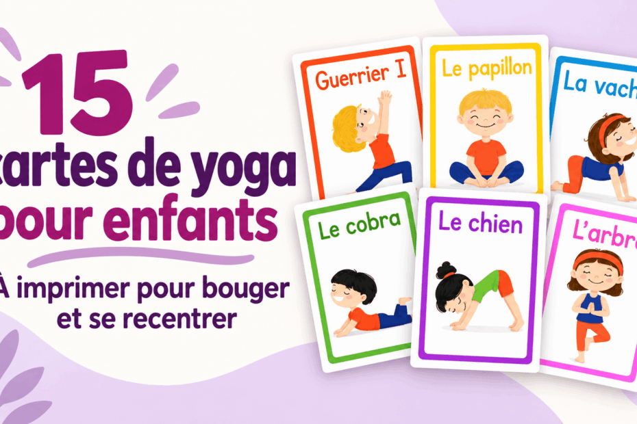 Cartes de yoga pour enfants à imprimer