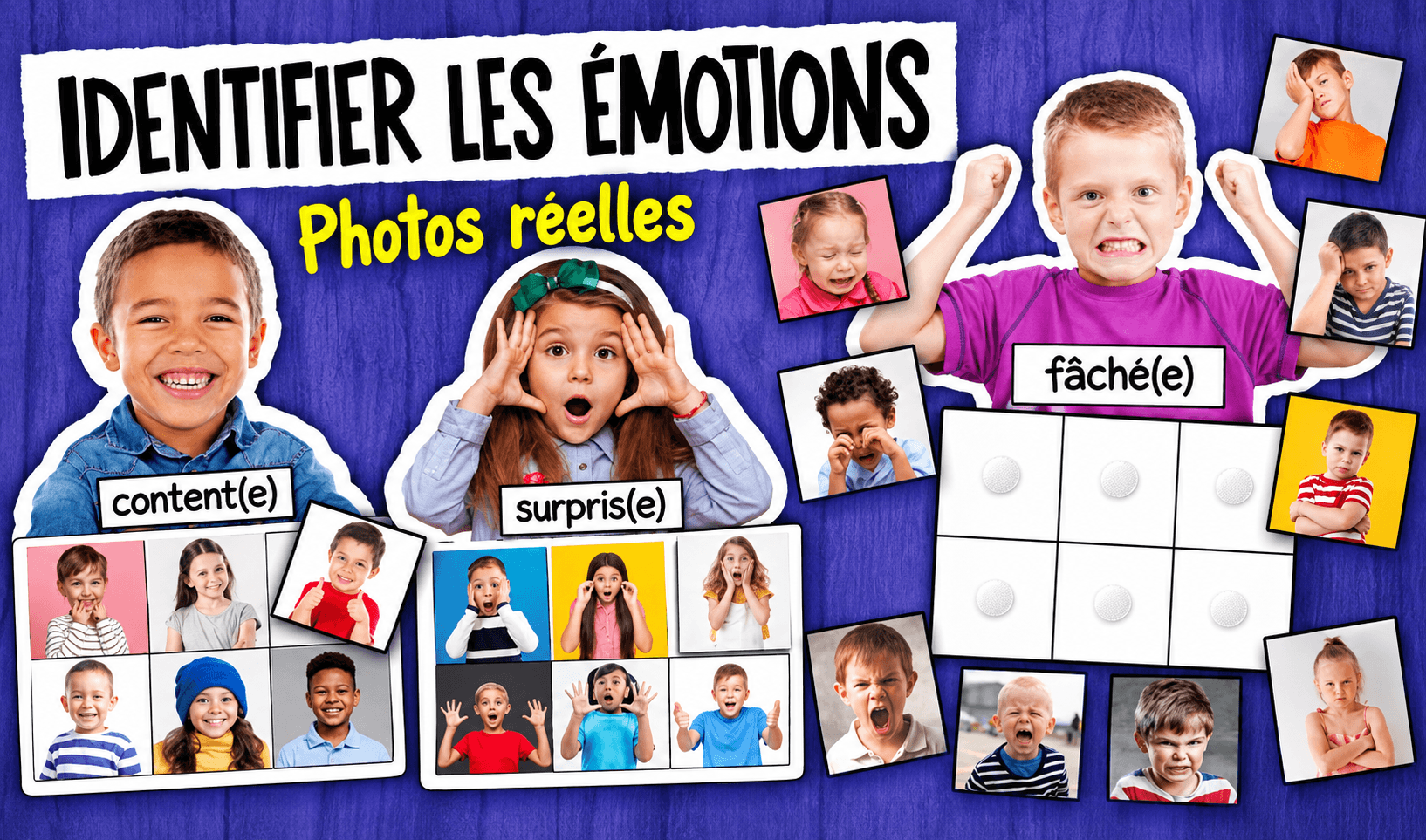 Identifier les Émotions en Français | Activité de tri avec photos réelles Ressource educative TPT - Identifier les Émotions en Français | Activité de tri avec photos réelles