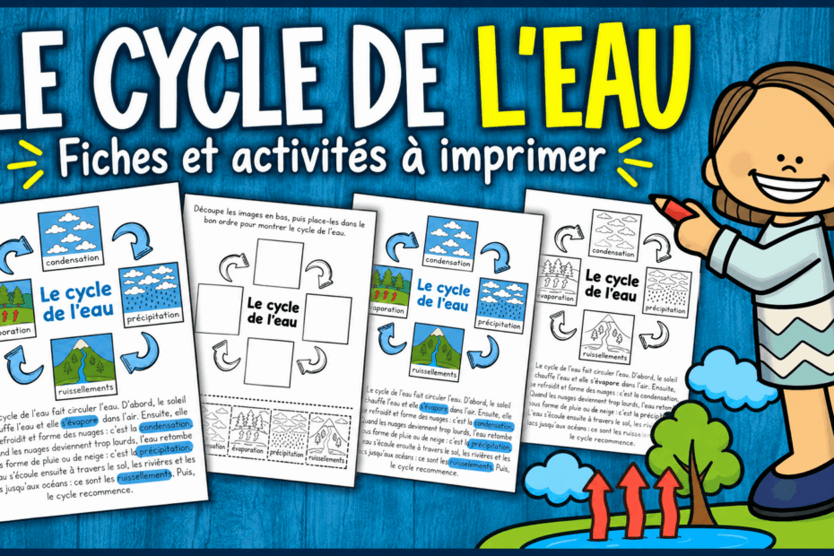Le cycle de l’eau | Fiches et Activités à Imprimer en Français