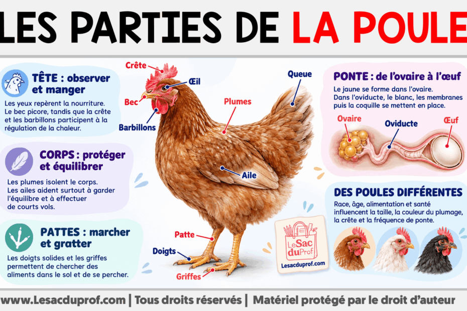Infografia sobre Les parties de la poule