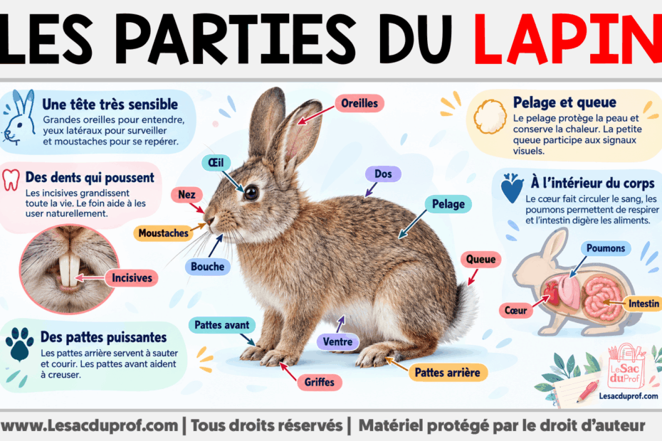 Infografia sobre Les parties du lapin