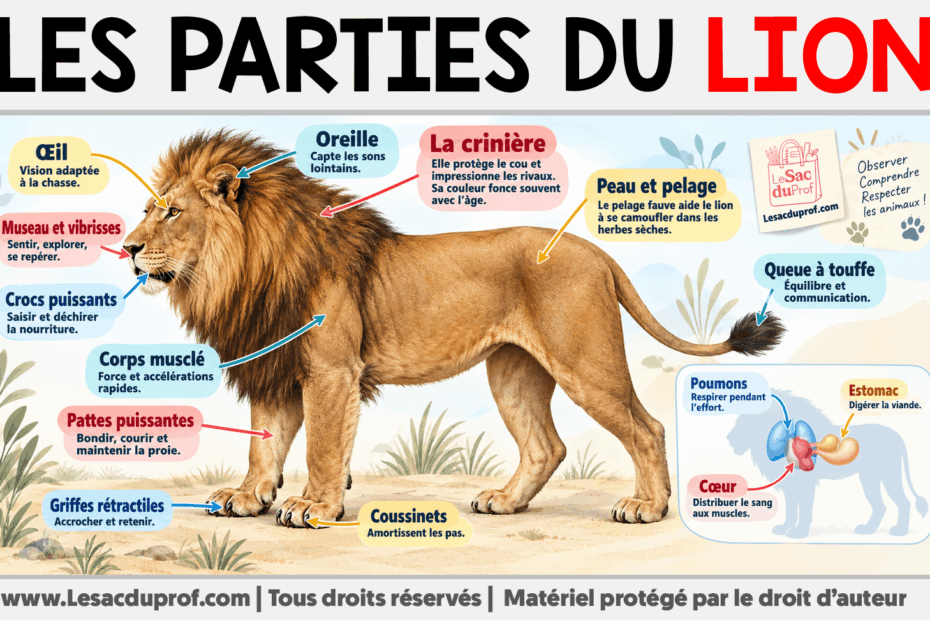 Infografia sobre Les parties du lion
