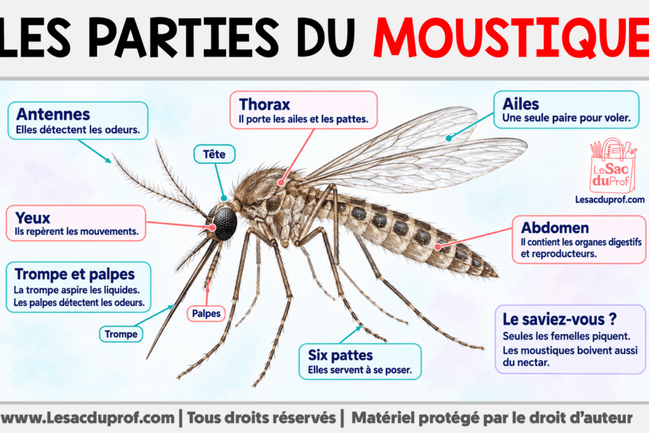 Infografia sobre Les parties du moustique