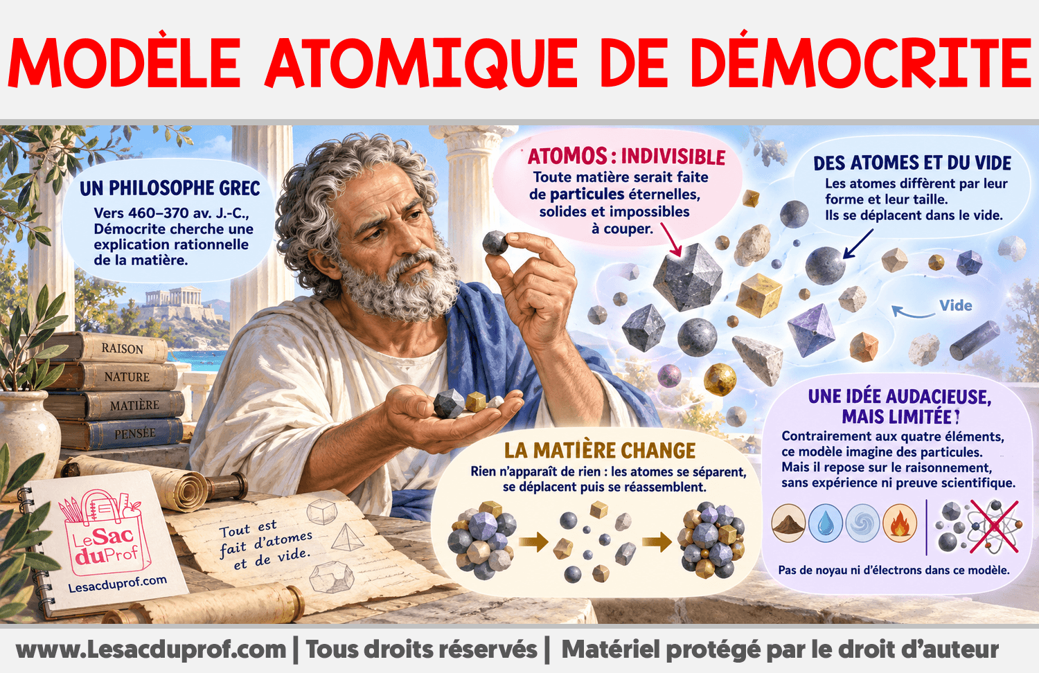 Modèle Atomique de Démocrite Infographie sur Modèle Atomique de Démocrite