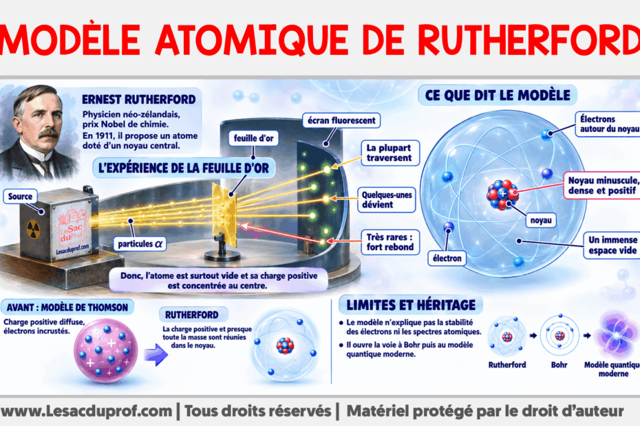 Infografia sobre Modèle Atomique de Rutherford