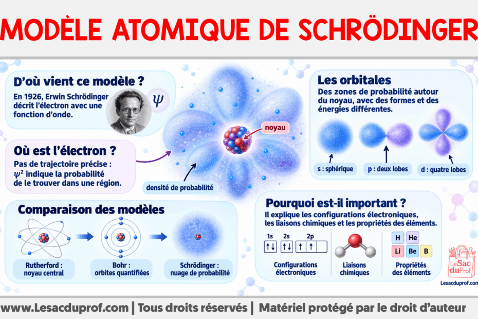 Infografia sobre Modèle Atomique de Schrödinger