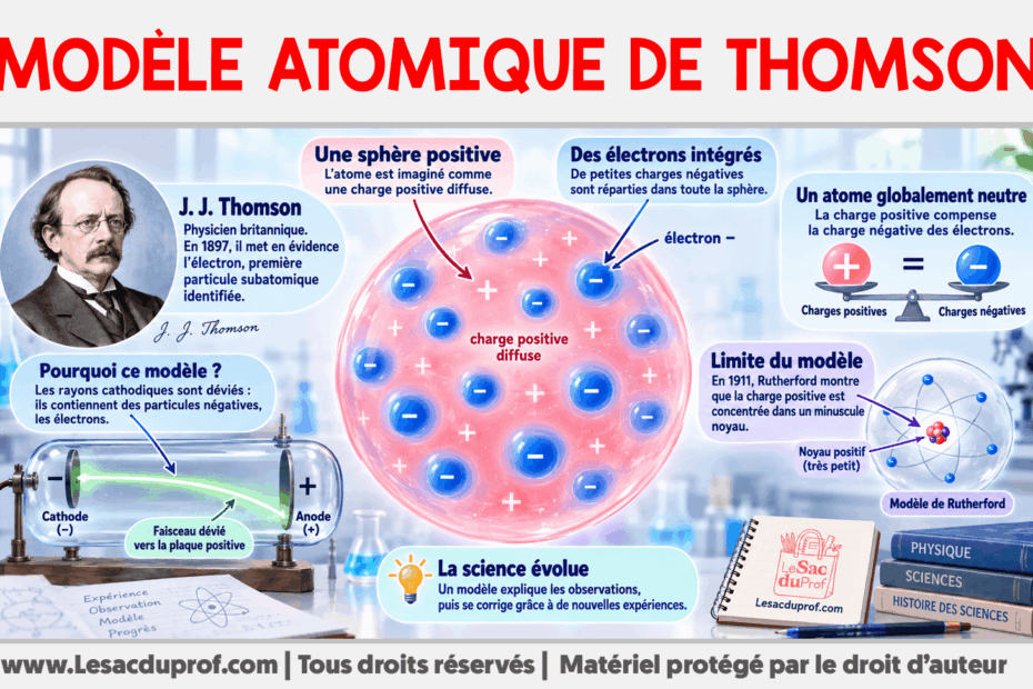 Infografia sobre Modèle Atomique de Thomson