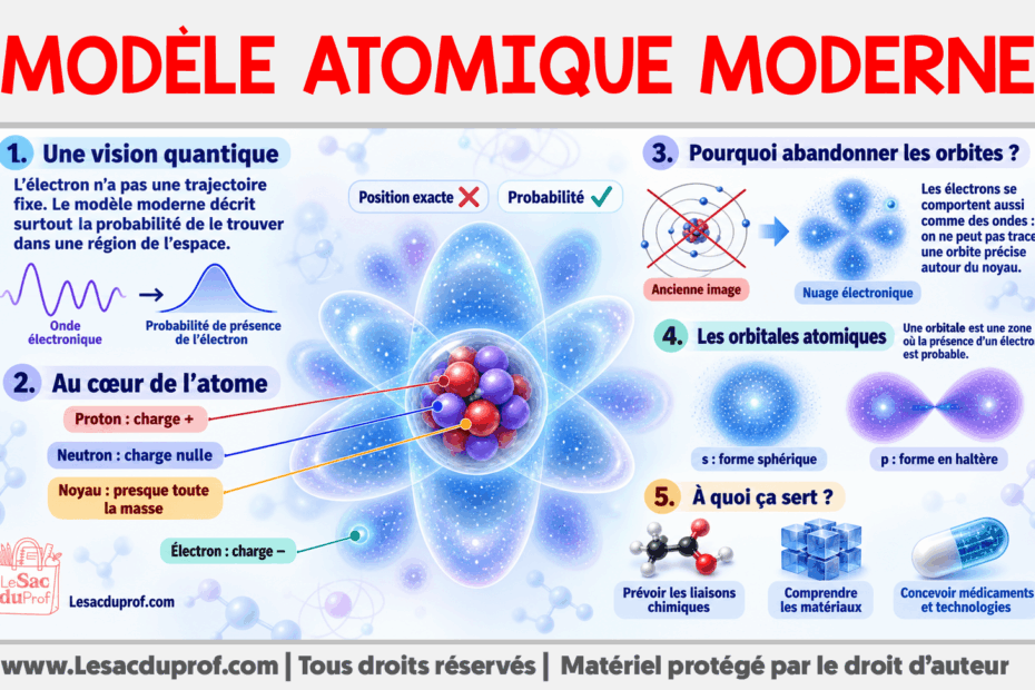 Infografia sobre Modèle Atomique Moderne