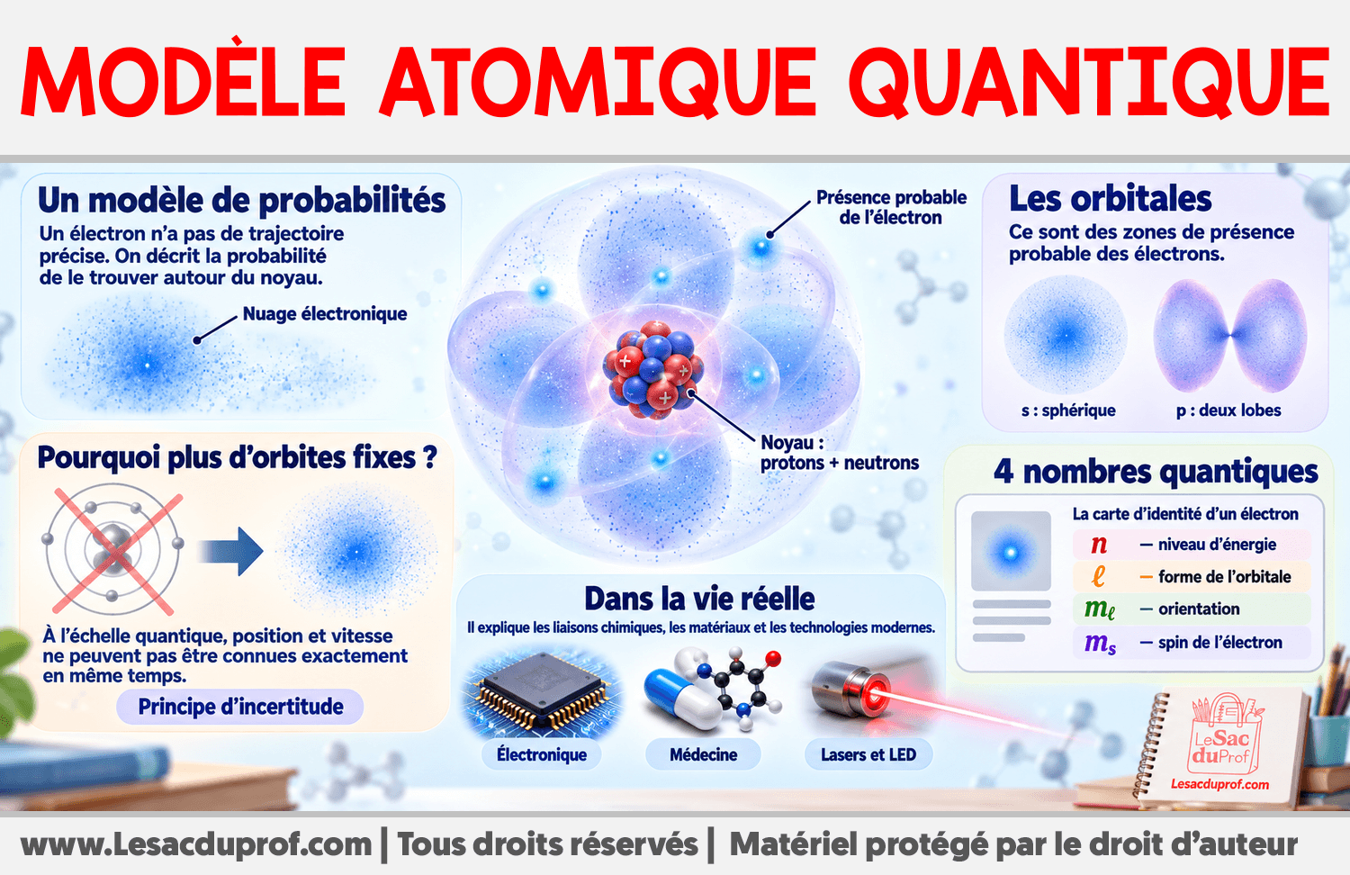 Modèle Atomique Quantique Infographie sur Modèle Atomique Quantique