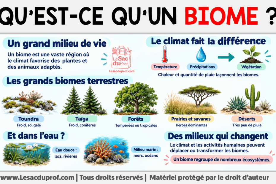 Infografia sobre Qu’est-ce qu’un biome ?