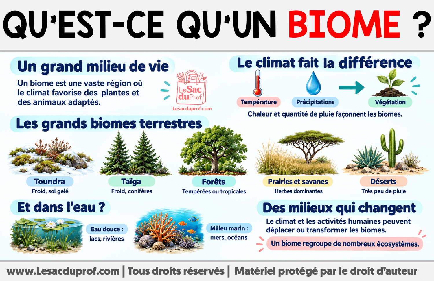 Qu’est-ce qu’un biome ? Infographie sur Qu’est-ce qu’un biome ?