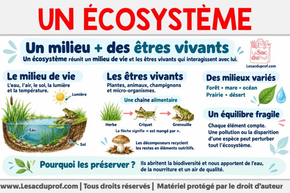 Infografia sobre Qu’est-ce qu’un écosystème ?