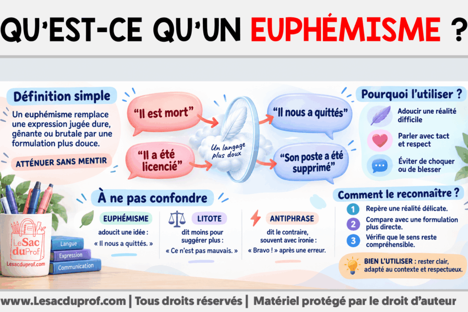 Infografia sobre Qu’est-ce qu’un euphémisme ?