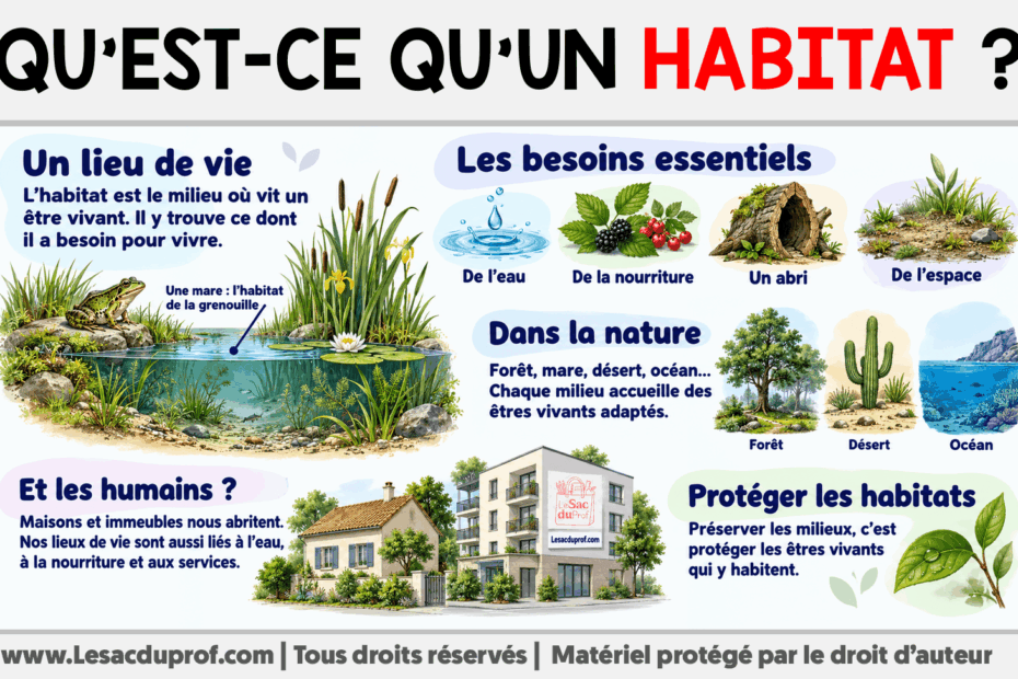 Infografia sobre Qu’est-ce qu’un habitat ?