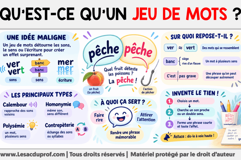 Infografia sobre Qu’est-ce qu’un jeu de mots ?