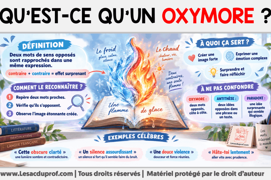 Infografia sobre Qu’est-ce qu’un oxymore ?