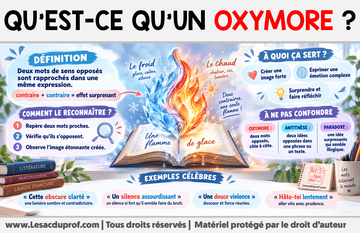 Qu’est-ce qu’un oxymore ? Infographie sur Qu’est-ce qu’un oxymore ?