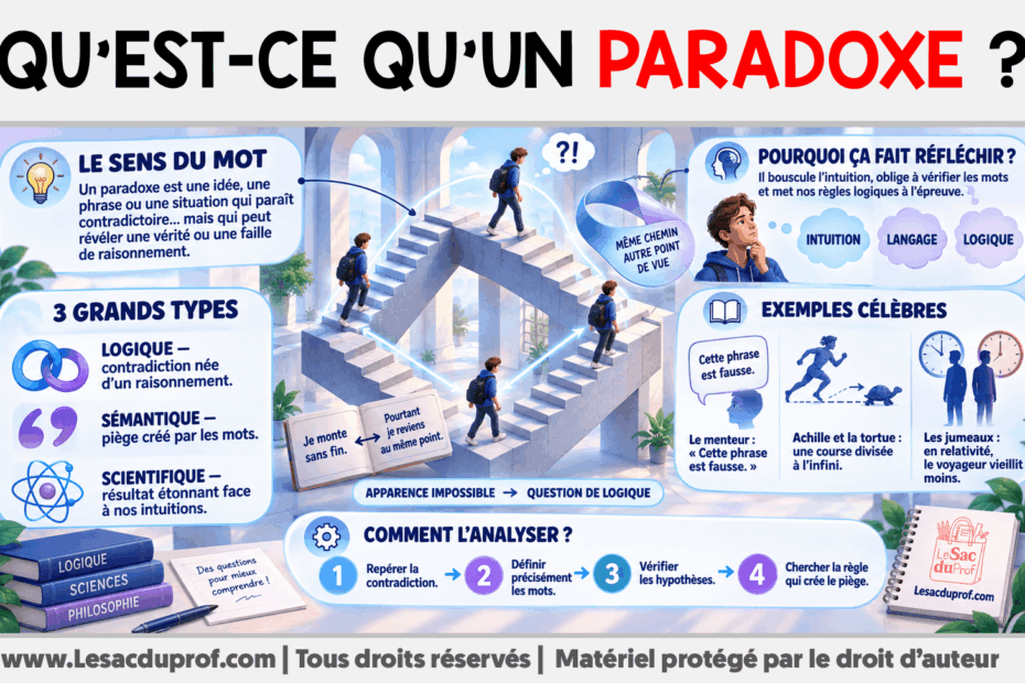 Infografia sobre Qu’est-ce qu’un paradoxe ?