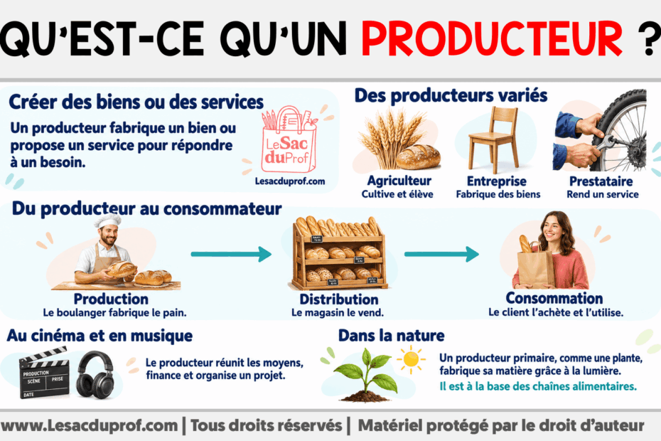 Infografia sobre Qu’est-ce qu’un producteur ?