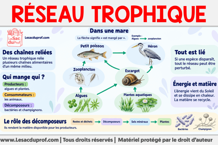 Infografia sobre Qu’est-ce qu’un réseau trophique ?