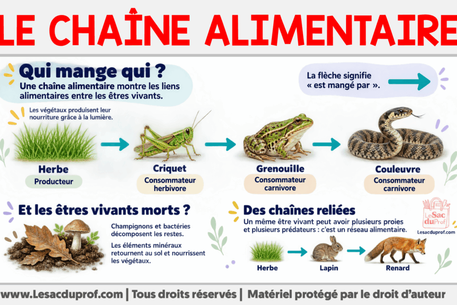 Infografia sobre Qu’est-ce qu’une chaîne alimentaire ?