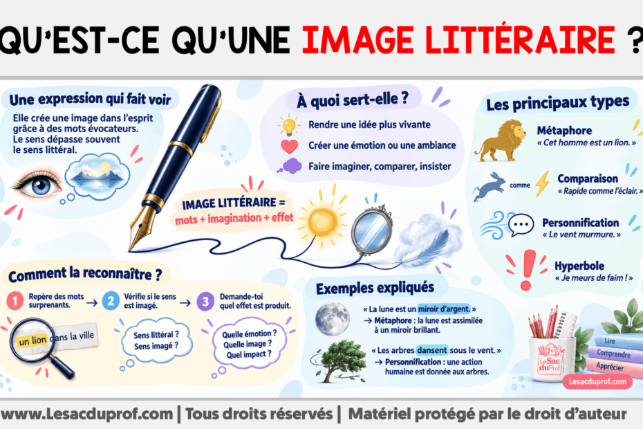 Infografia sobre Qu’est-ce qu’une image littéraire ?