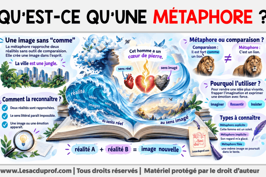 Infografia sobre Qu’est-ce qu’une métaphore ?