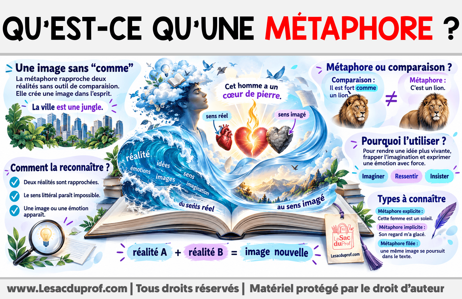 Qu’est-ce qu’une métaphore ? Infographie sur Qu’est-ce qu’une métaphore ?