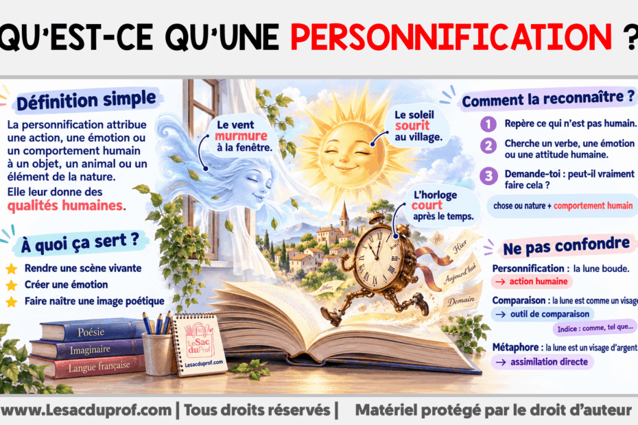 Infografia sobre Qu’est-ce qu’une personnification ?