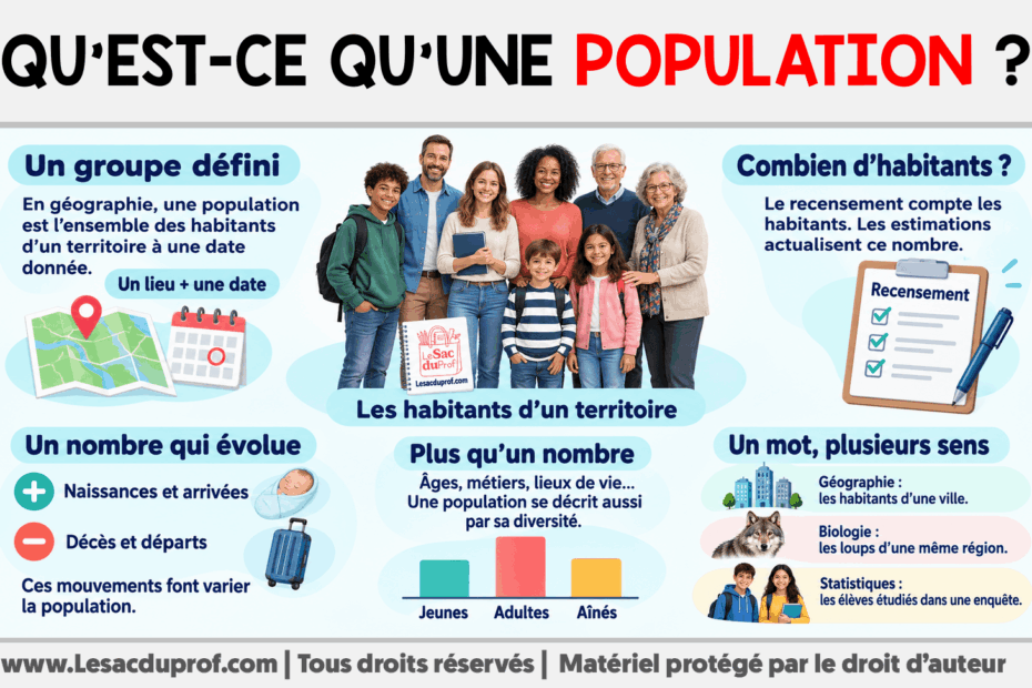 Infografia sobre Qu’est-ce qu’une population ?