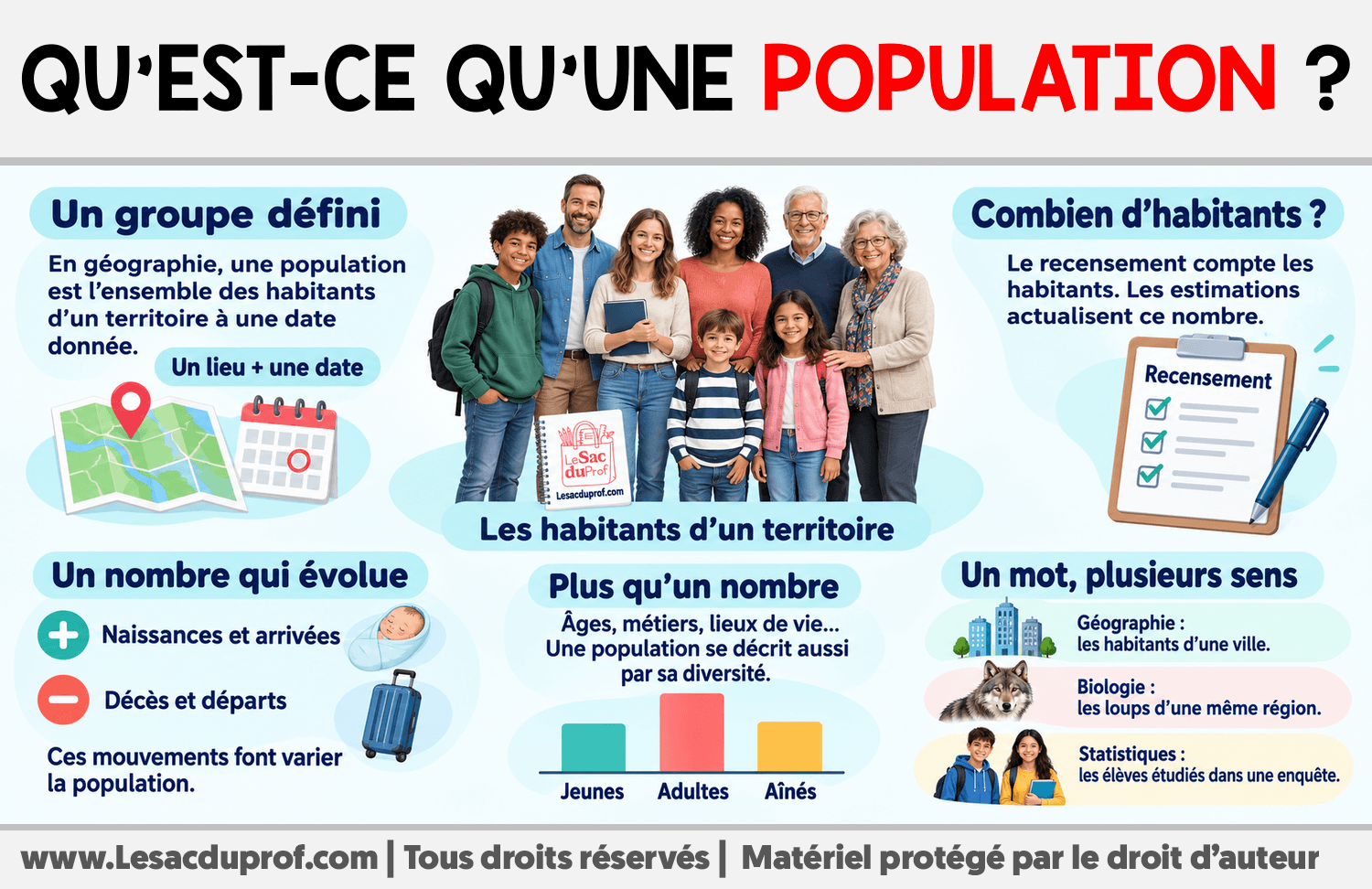 Qu’est-ce qu’une population ? Infographie sur Qu’est-ce qu’une population ?
