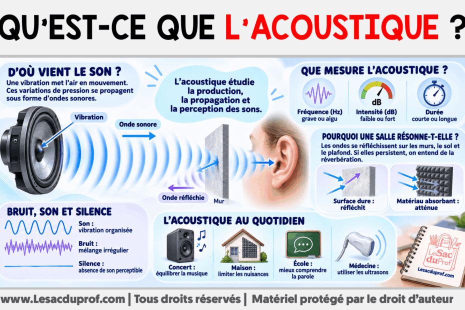 Infografia sobre Qu’est-ce que l’acoustique ?