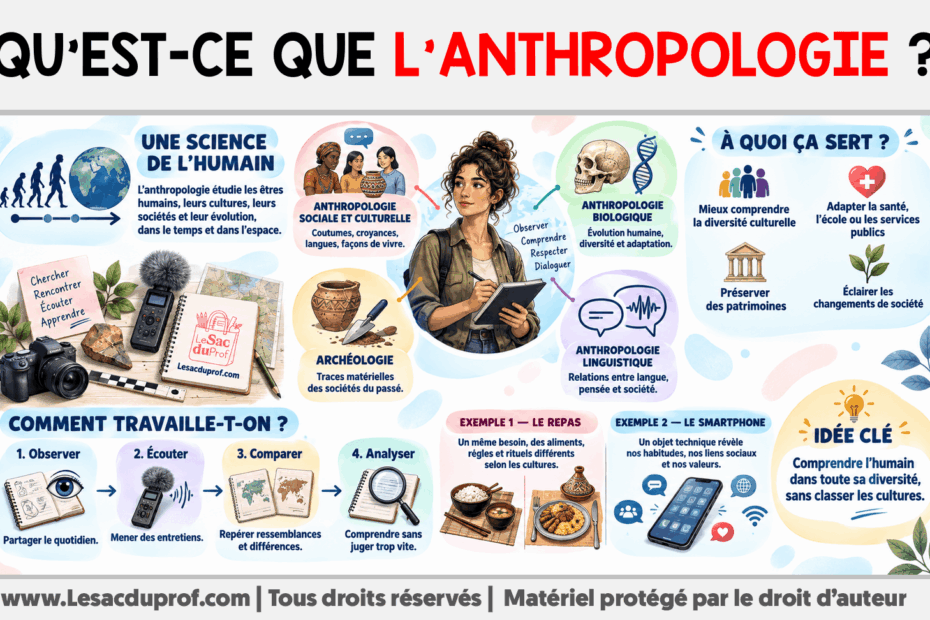 Infografia sobre Qu’est-ce que l’anthropologie ?
