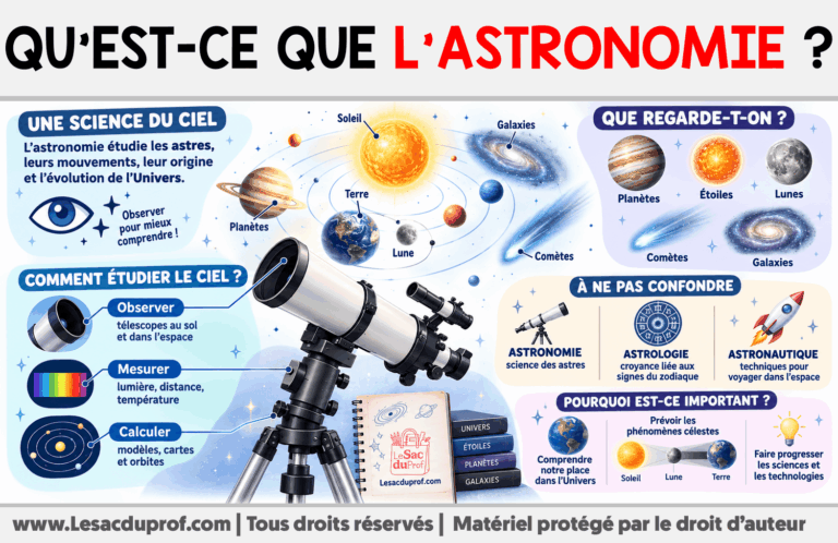 Infografia sobre Qu’est-ce que l’astronomie ?