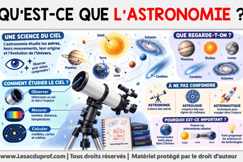 Infografia sobre Qu’est-ce que l’astronomie ?