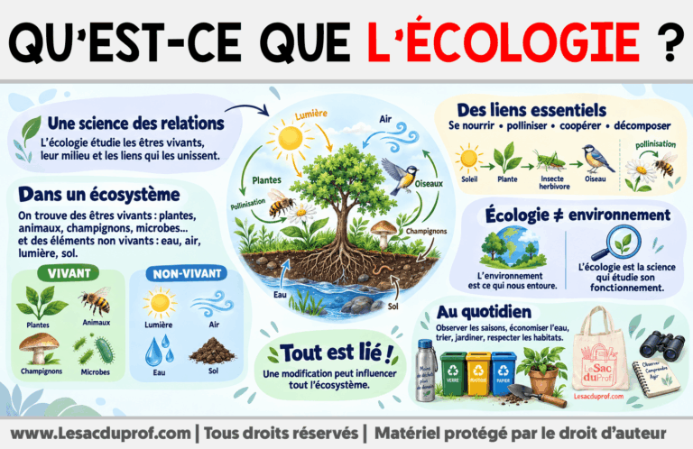 Infografia sobre Qu’est-ce que l’écologie ?