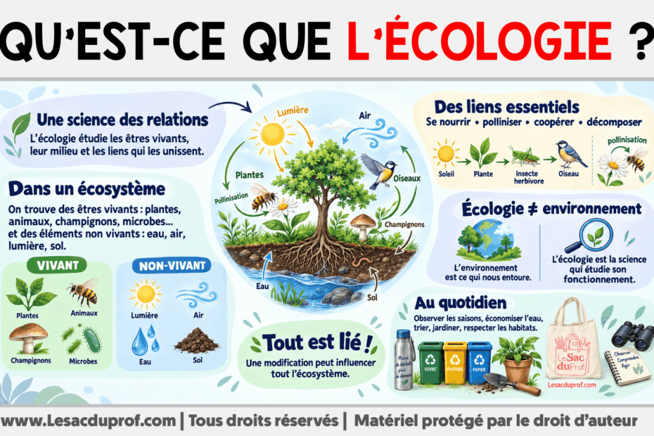 Infografia sobre Qu’est-ce que l’écologie ?