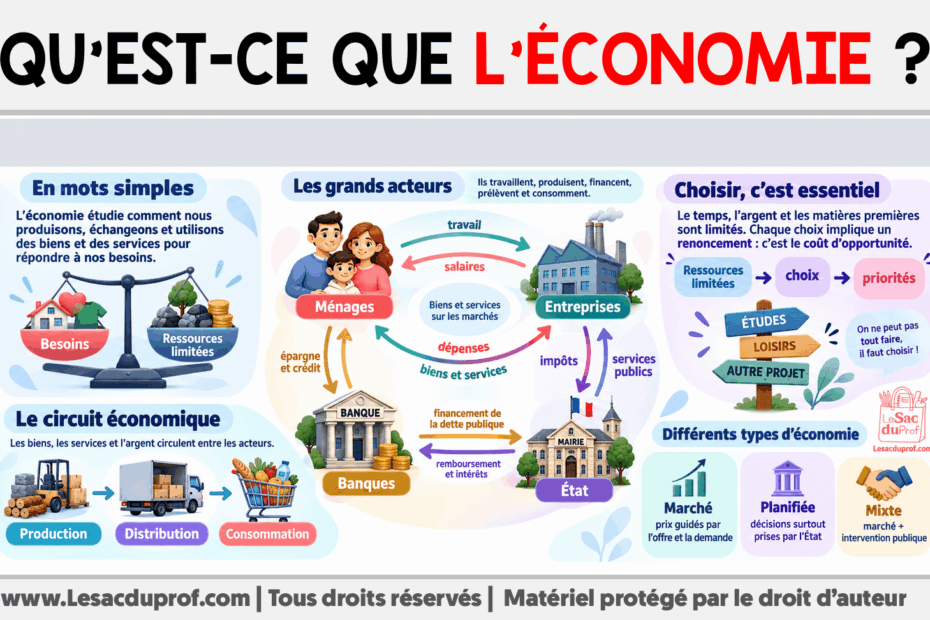 Infografia sobre Qu’est-ce que l’économie ?