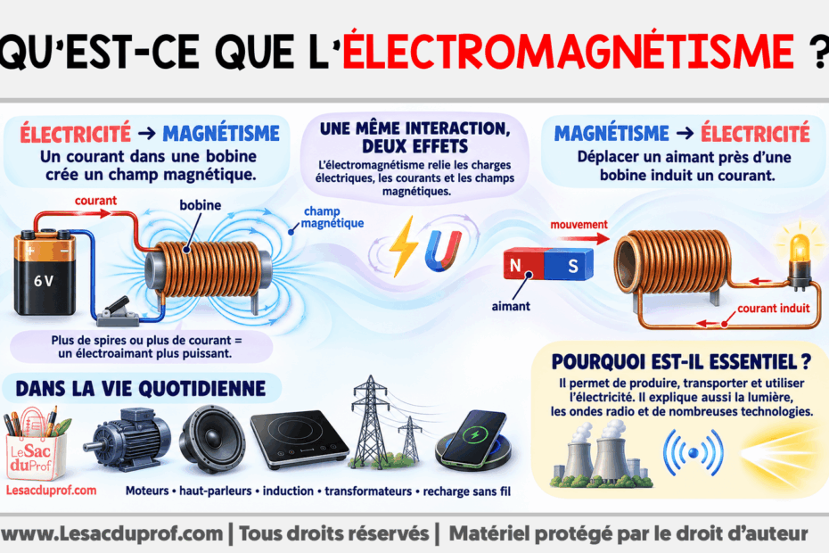 Infografia sobre Qu’est-ce que l’électromagnétisme ?
