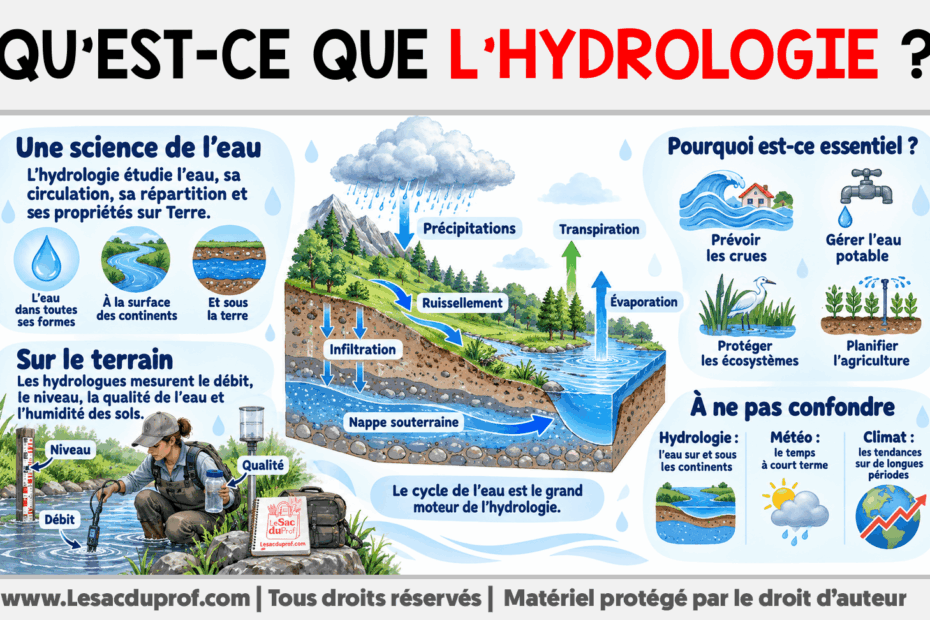 Infografia sobre Qu’est-ce que l’hydrologie ?