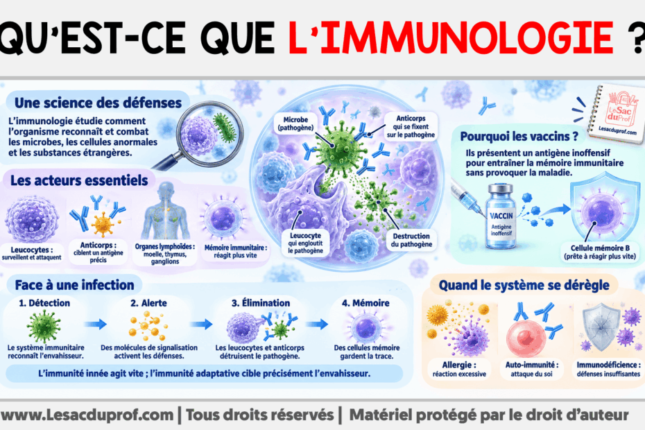 Infografia sobre Qu’est-ce que l’immunologie ?