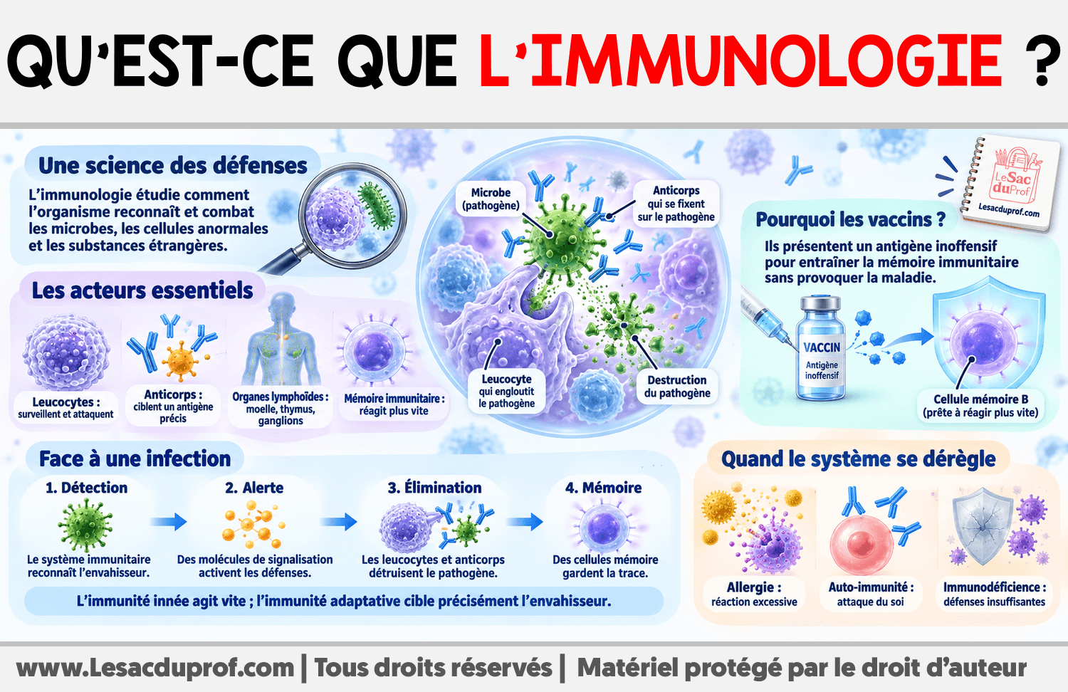 Qu’est-ce que l’immunologie ? Infographie sur Qu’est-ce que l’immunologie ?