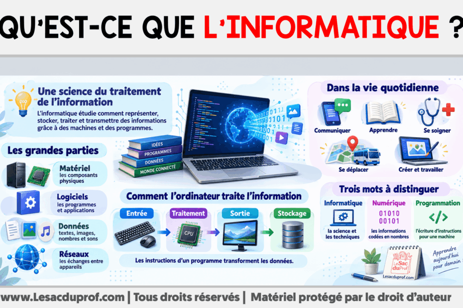 Infografia sobre Qu’est-ce que l’informatique ?
