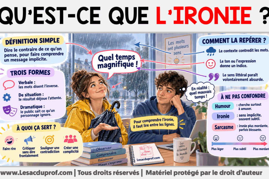 Infografia sobre Qu’est-ce que l’ironie ?