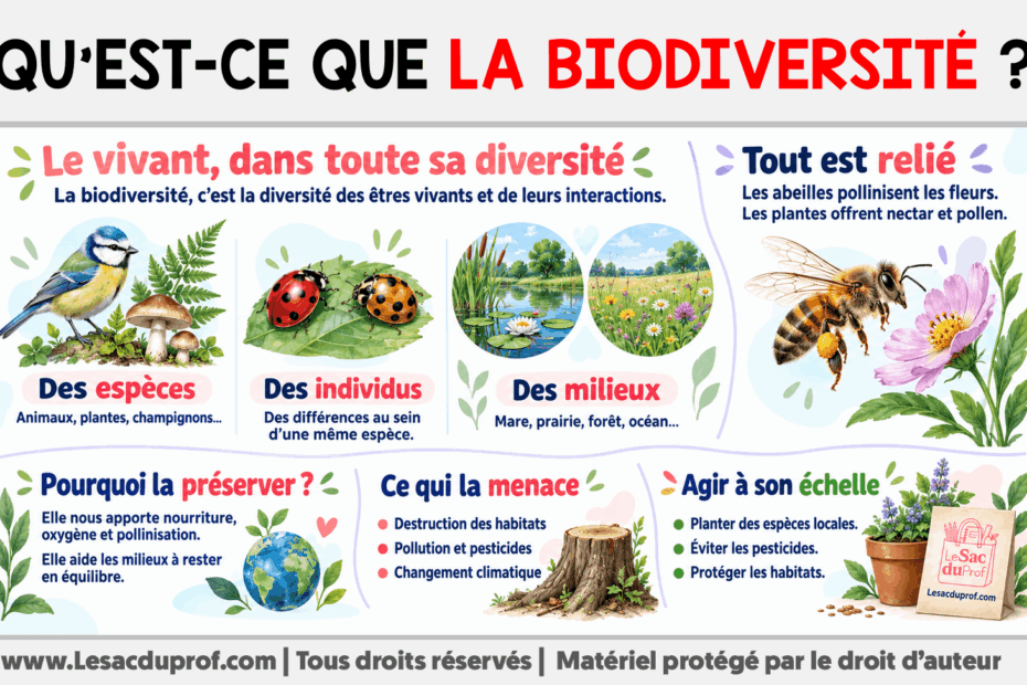 Infografia sobre Qu’est-ce que la biodiversité ?