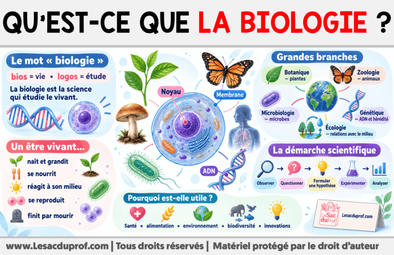 Infografia sobre Qu’est-ce que la biologie ?