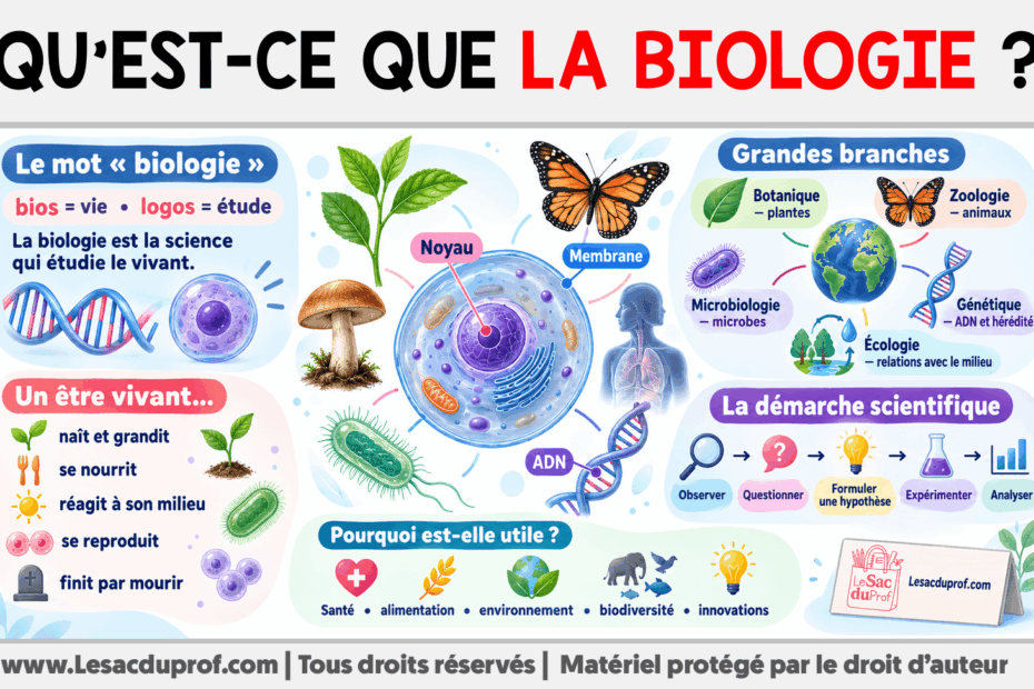 Infografia sobre Qu’est-ce que la biologie ?
